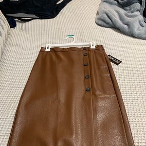 Vegan leather skirt